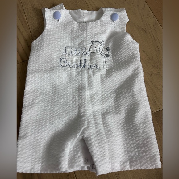 Cecil And Lou Other - Cecil and Lou Little Brother Seersucker Jon Jon 3M Baby Boy Outfit